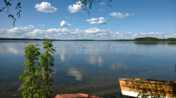 Summer lake landscape from Lake Immalanjärvi.