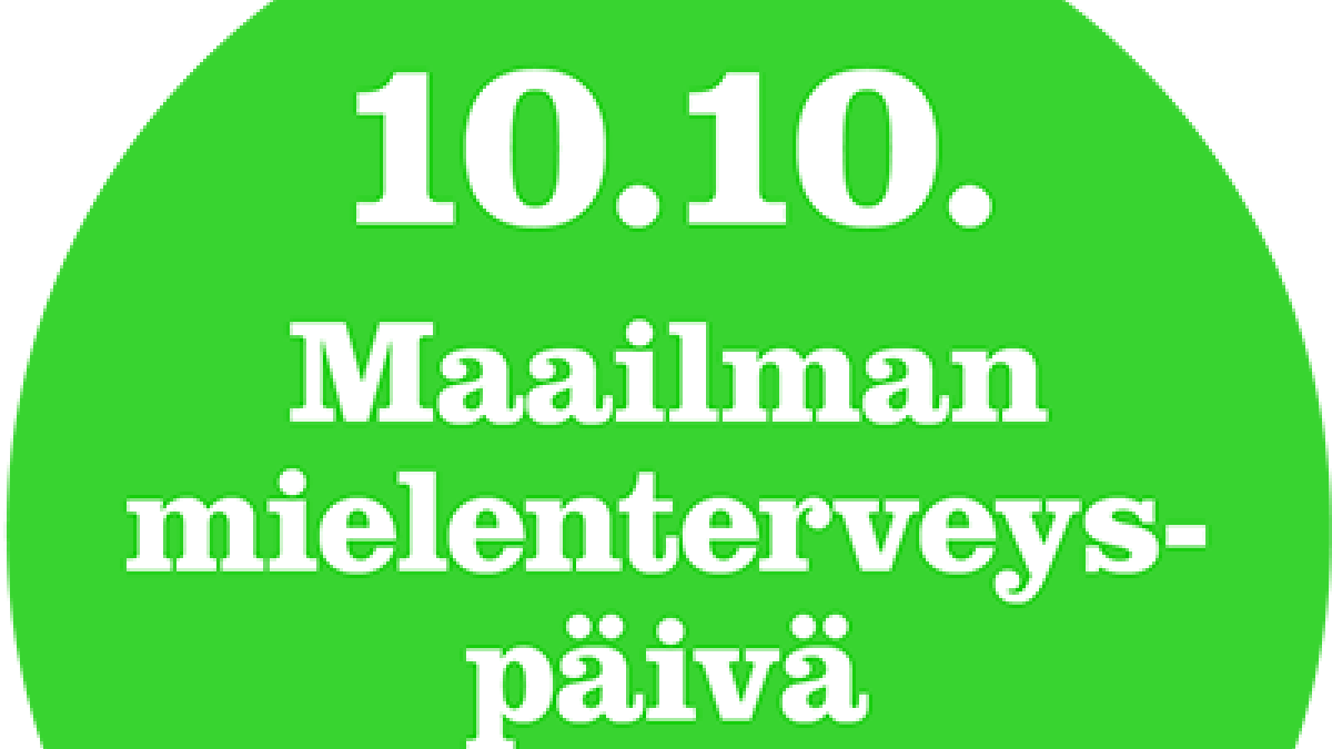 Viherä kampanjamerkki Maailman mielenterveyspäivä 10.10..