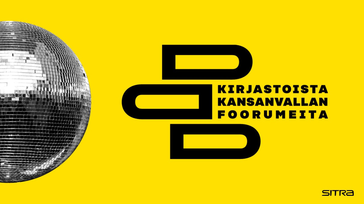 Kirjastoista kansanvallan foorumeita -hankkeen logo.