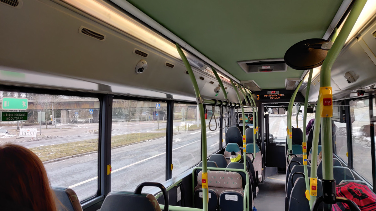 Interior view of the bus