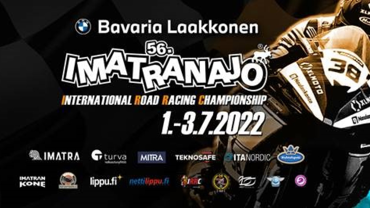 Image, logo and motorcycle of the Imatranajo 2022 event.