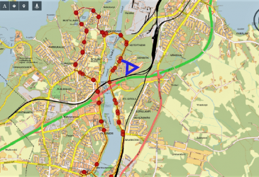 Map of the city of Imatra.