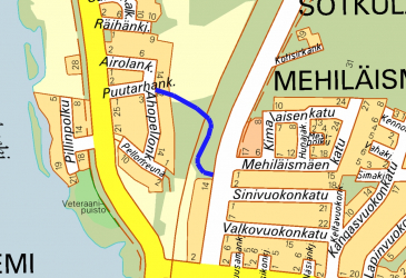 Map of the new road alignment