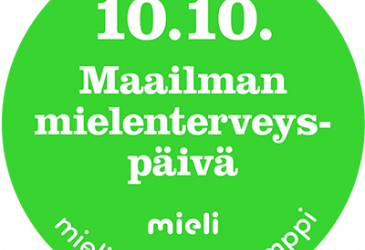 Viherä kampanjamerkki Maailman mielenterveyspäivä 10.10..