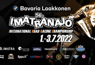 Image, logo and motorcycle of the Imatranajo 2022 event.