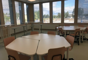 Classroom in the Mansikkala school center.