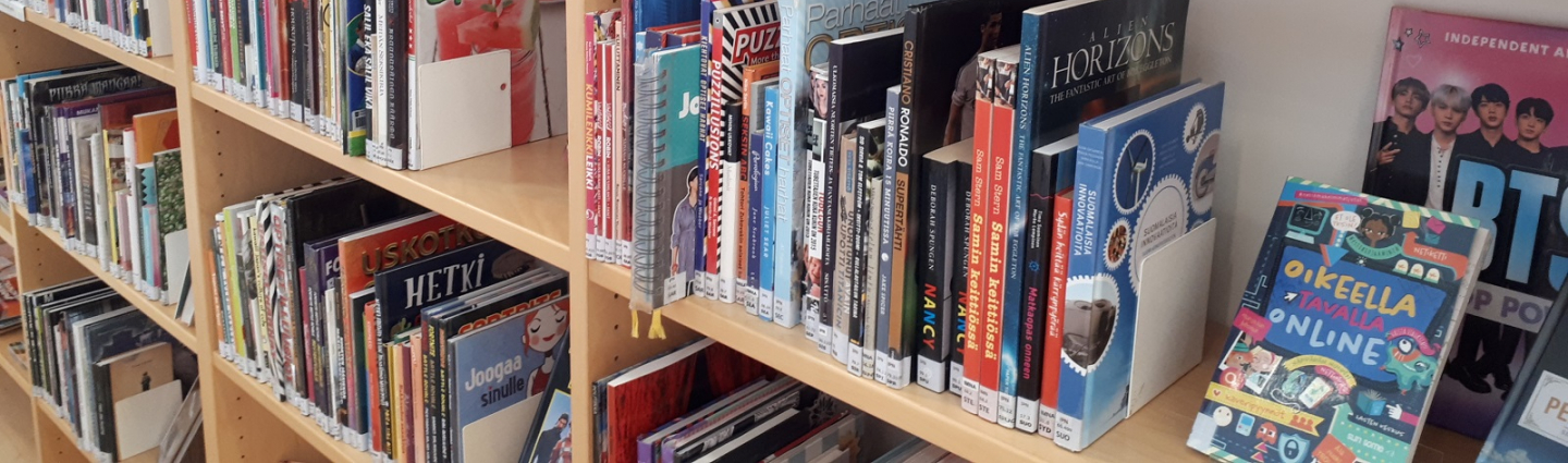 Information books for young people on the shelf