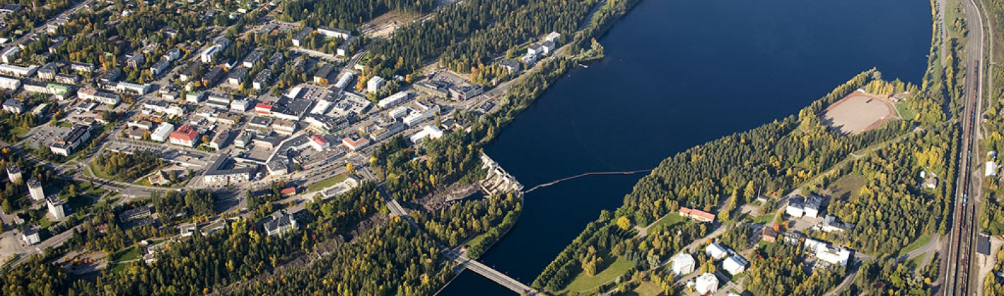 Imatra photographed from an airplane