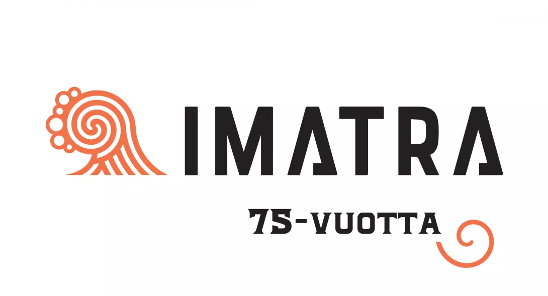 The logo of the city of Imatra's 75th anniversary